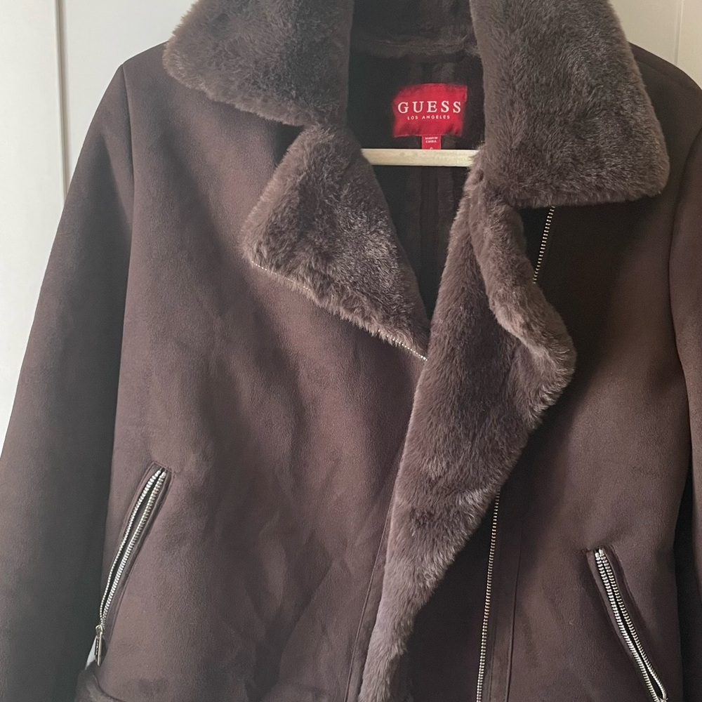 GUESS Chocolate Teddy Jacket